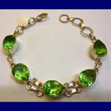 bracelet..green topaz-